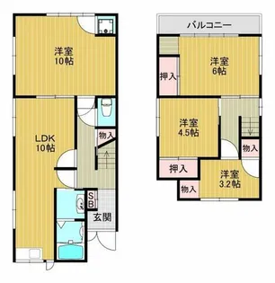 兵庫県西宮市甲陽園本庄町【一戸建】の間取り