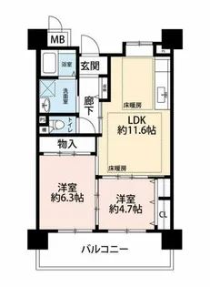 OPH北千里青山台【2-305号室】の間取り