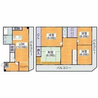 メゾンドオリーブ【3階】の間取り