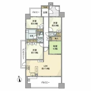 メイツ金山正木公園【12階】の間取り