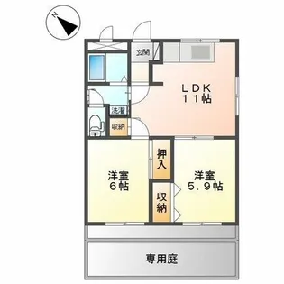 メゾン坂本【101号室】の間取り