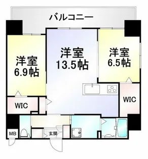 クレスト西小倉【8階】の間取り
