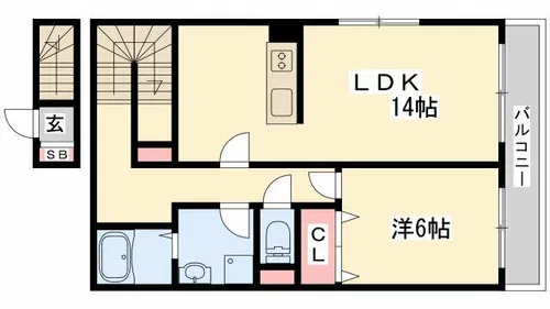EastRoad手柄(イーストロード手柄)【203号室】の間取り