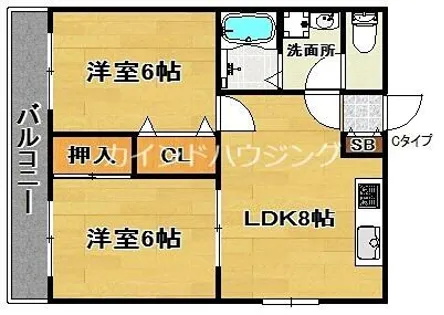 マンションマウンテン御崎【2階】の間取り