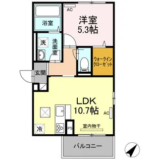 ルーブル下富野【1階】の間取り
