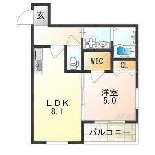 大阪府堺市北区百舌鳥赤畑町1丁【アパート】の間取り