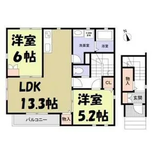 ベンダバール高牟【2階】の間取り