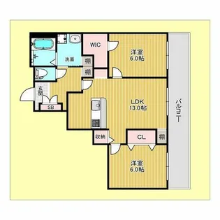 パヴィヨン豊中【3階】の間取り