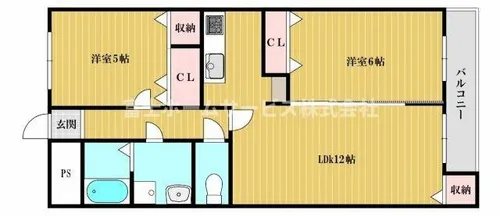 エルロード住吉 5号館【4階】の間取り