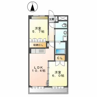 ベル ウッドⅠ【1階】の間取り