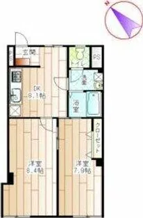 パラシオ美合【202号室】の間取り