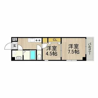 センターポイント吉志部【2階】の間取り