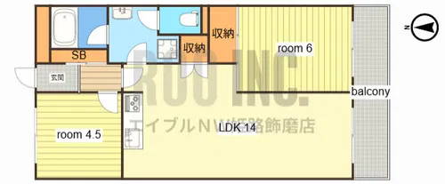 ハイツ野田【705号室】の間取り