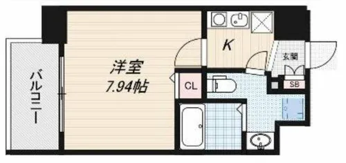 セレニテ難波西【8階】の間取り