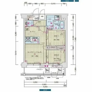 プレサンス名古屋菊井セルカ【11階】の間取り