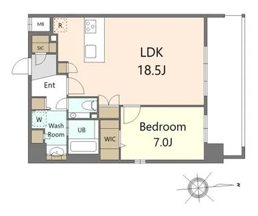 S-RESIDENCE大手門awesome【403号室】の間取り