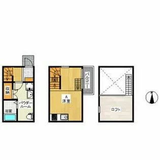 ヴィラ アメリア【A号室】の間取り