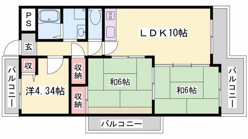 矢倉ハイツ【303号室】の間取り