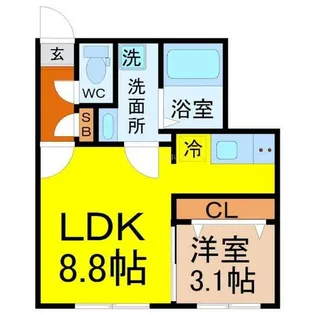 quador今池EAST【1階】の間取り