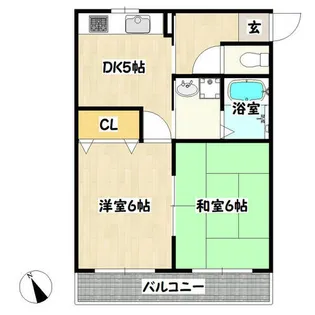 小脇マンション【2階】の間取り