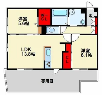 タウンコートカレラⅣ【1階】の間取り