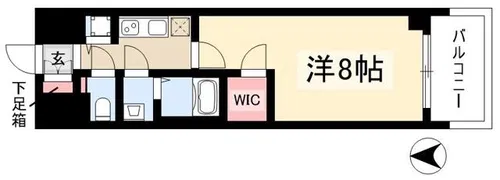 プレサンスジェネ丸の内【0702号室】の間取り