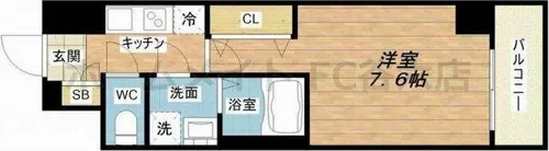 エグゼ大阪城【11階】の間取り