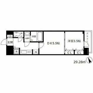 ラヴ神戸三宮【0701号室】の間取り