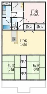 大阪府高石市羽衣1丁目【マンション】の間取り