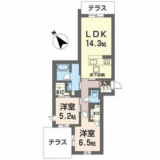 シャーメゾン ストーンフィールド【1階】の間取り