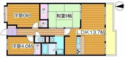 エンブレイス姫路下寺町【1108号室】の間取り