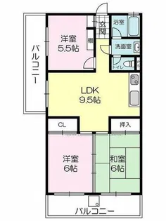 ニューハイツ新在家【205号室】の間取り