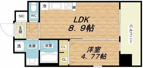 プレジオ布施ASIAN【7階】の間取り