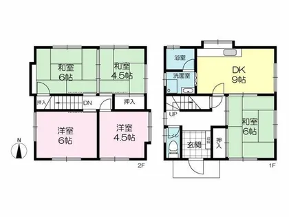 兵庫県たつの市龍野町島田【一戸建】の間取り
