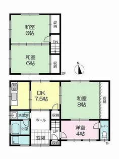 兵庫県姫路市仁豊野【一戸建】の間取り