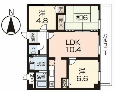 メゾン大井川【203号室】の間取り