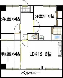 ハッピ―ライフ・フジ【206号室】の間取り