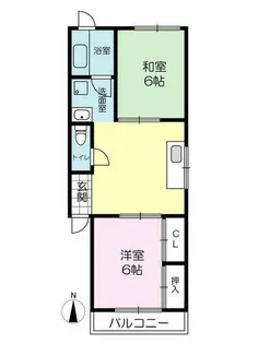 シャトー青山【202号室】の間取り