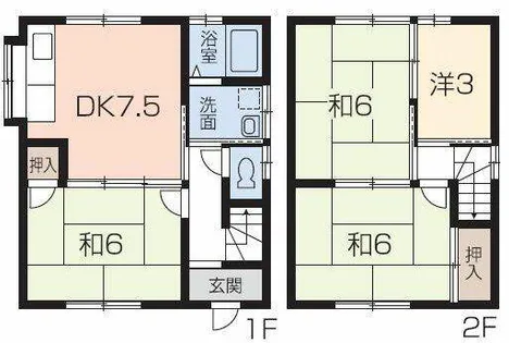 兵庫県姫路市白浜町宇佐崎中2丁目【一戸建】の間取り