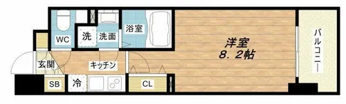 セレニテ心斎橋グランデ【11階】の間取り