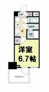 セレニテ日本橋ミラク【3階】の間取り