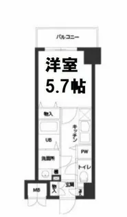 ルクレ難波【4階】の間取り