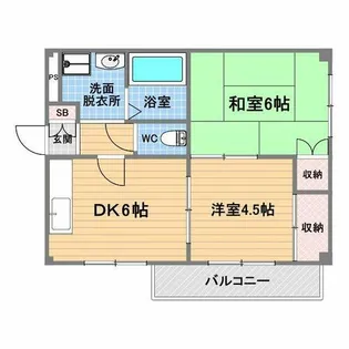 パルコート甲子園口【2階】の間取り