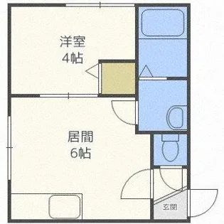 北海道札幌市北区北二十三条西9丁目【アパート】の間取り