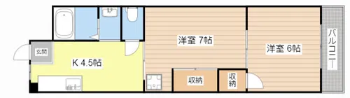 ブエナビスタ草津【212号室】の間取り