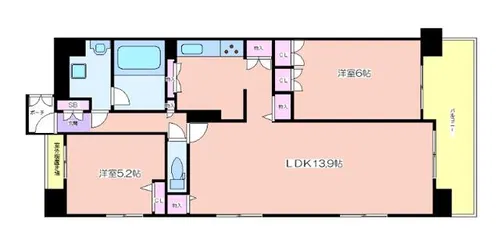 レジネッタ江戸堀【4階】の間取り