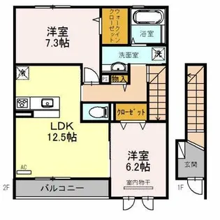 リジエール ドゥ【2階】の間取り