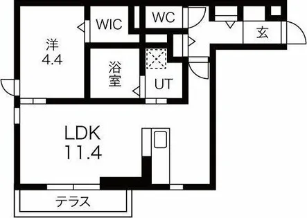 アパートメントハウス針崎I【1階】の間取り