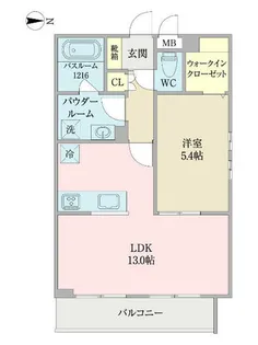 シェール ブラン【0201号室】の間取り