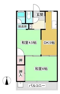 コーポ橋詰【1-D号室】の間取り